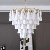 Lunara White Murano Glass Chandelier