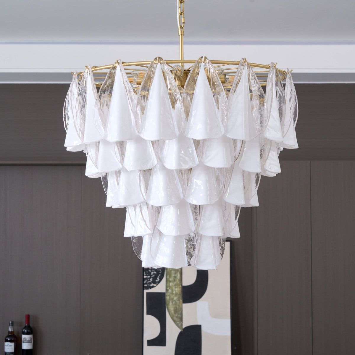 Lunara White Murano Glass Chandelier