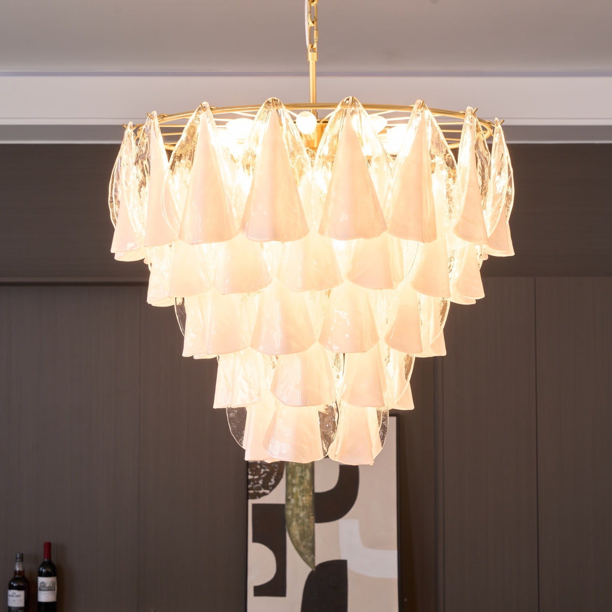 Lunara White Murano Glass Chandelier