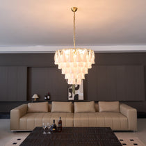 Lunara White Murano Glass Chandelier