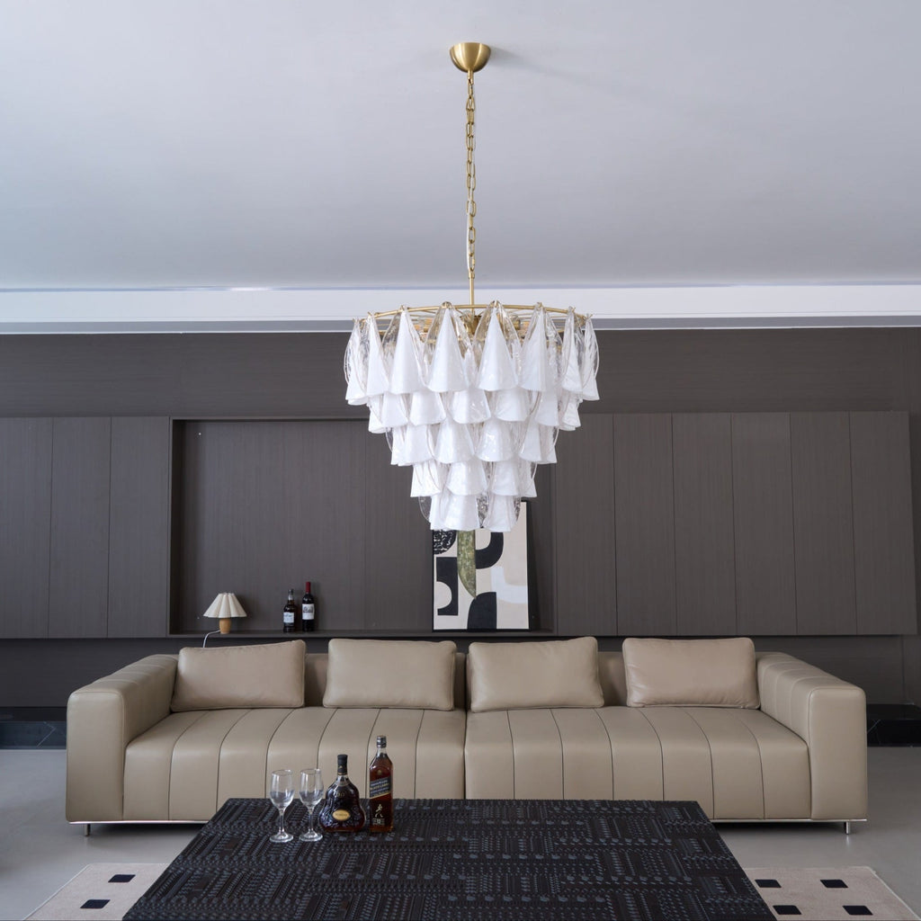 Lunara White Murano Glass Chandelier