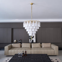 Lunara White Murano Glass Chandelier