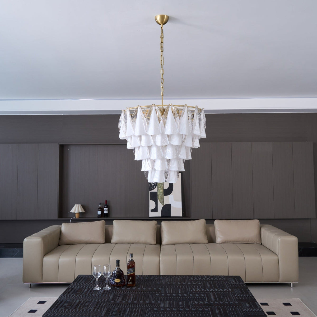 Lunara White Murano Glass Chandelier