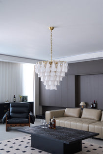 Lunara White Murano Glass Chandelier