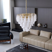 Lunara White Murano Glass Chandelier