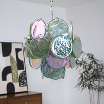 Lunaria Disc Murano Glass Chandelier