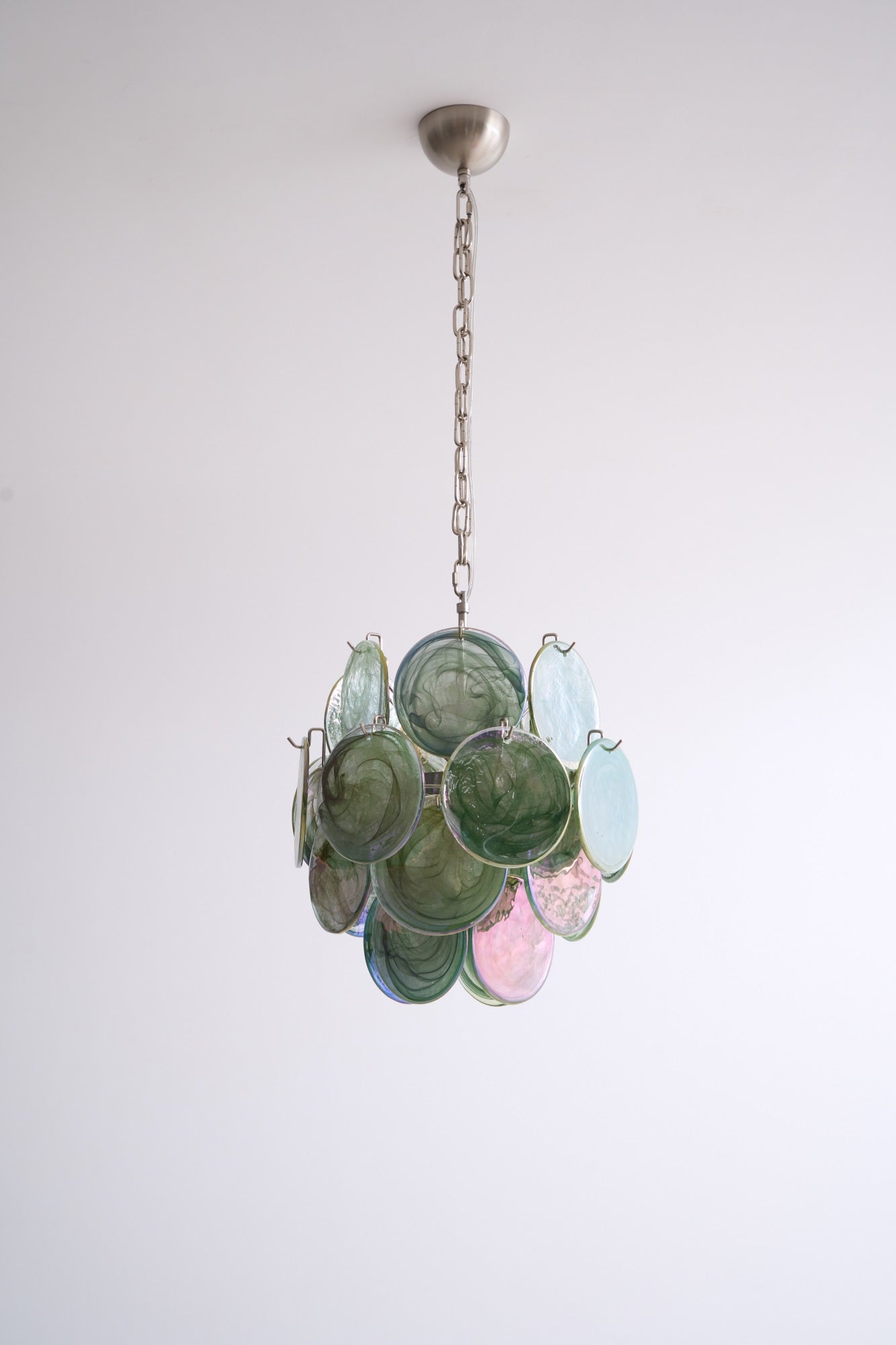 Lunaria Disc Murano Glass Chandelier