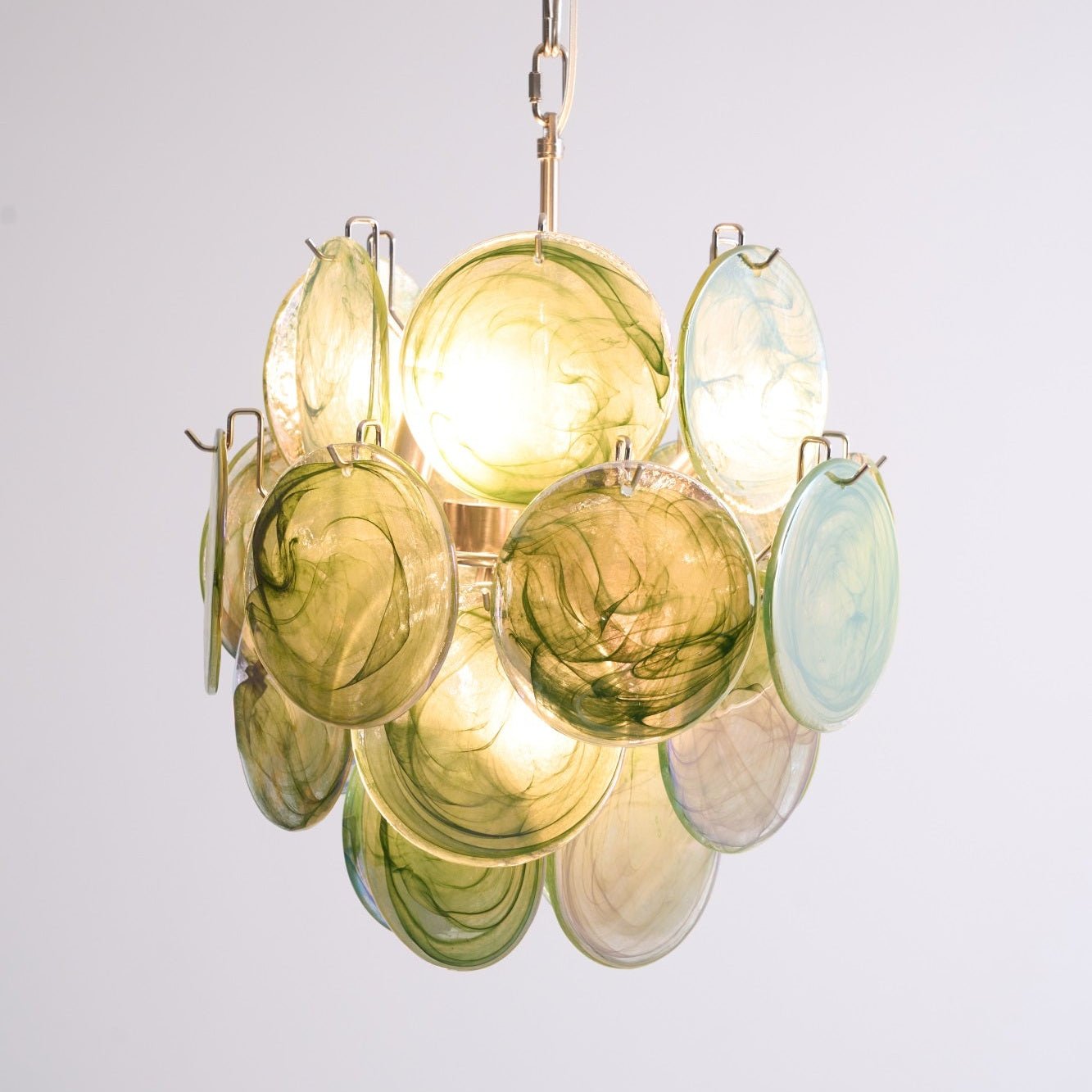 Lunaria Disc Murano Glass Chandelier