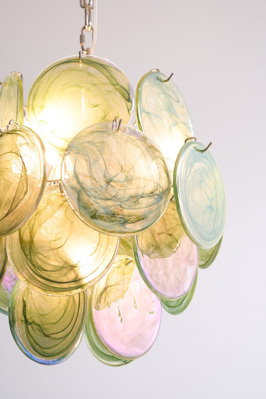 Lunaria Disc Murano Glass Chandelier