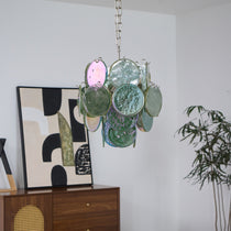 Lunaria Disc Murano Glass Chandelier