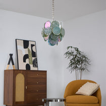 Lunaria Disc Murano Glass Chandelier