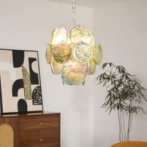 Lunaria Disc Murano Glass Chandelier