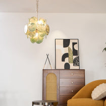 Lunaria Disc Murano Glass Chandelier
