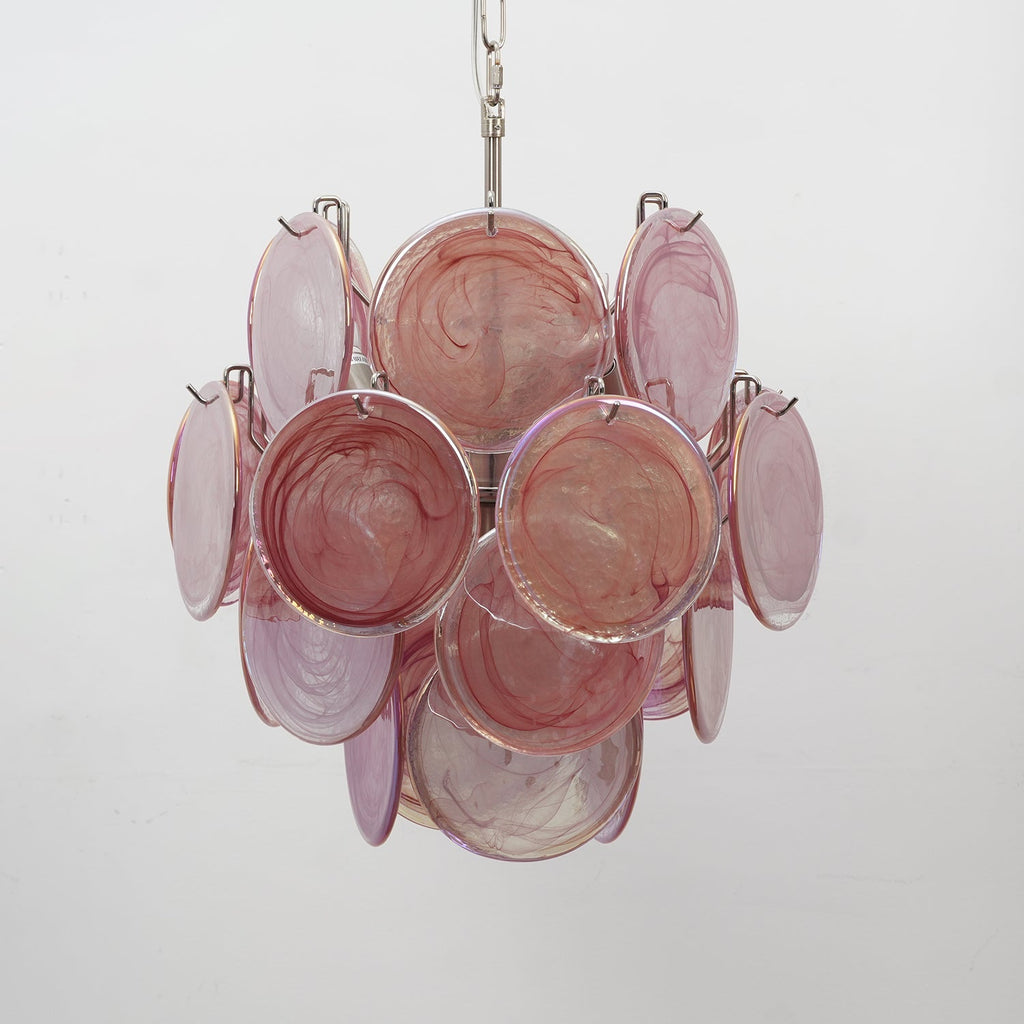 Lunaria Disc Murano Glass Chandelier