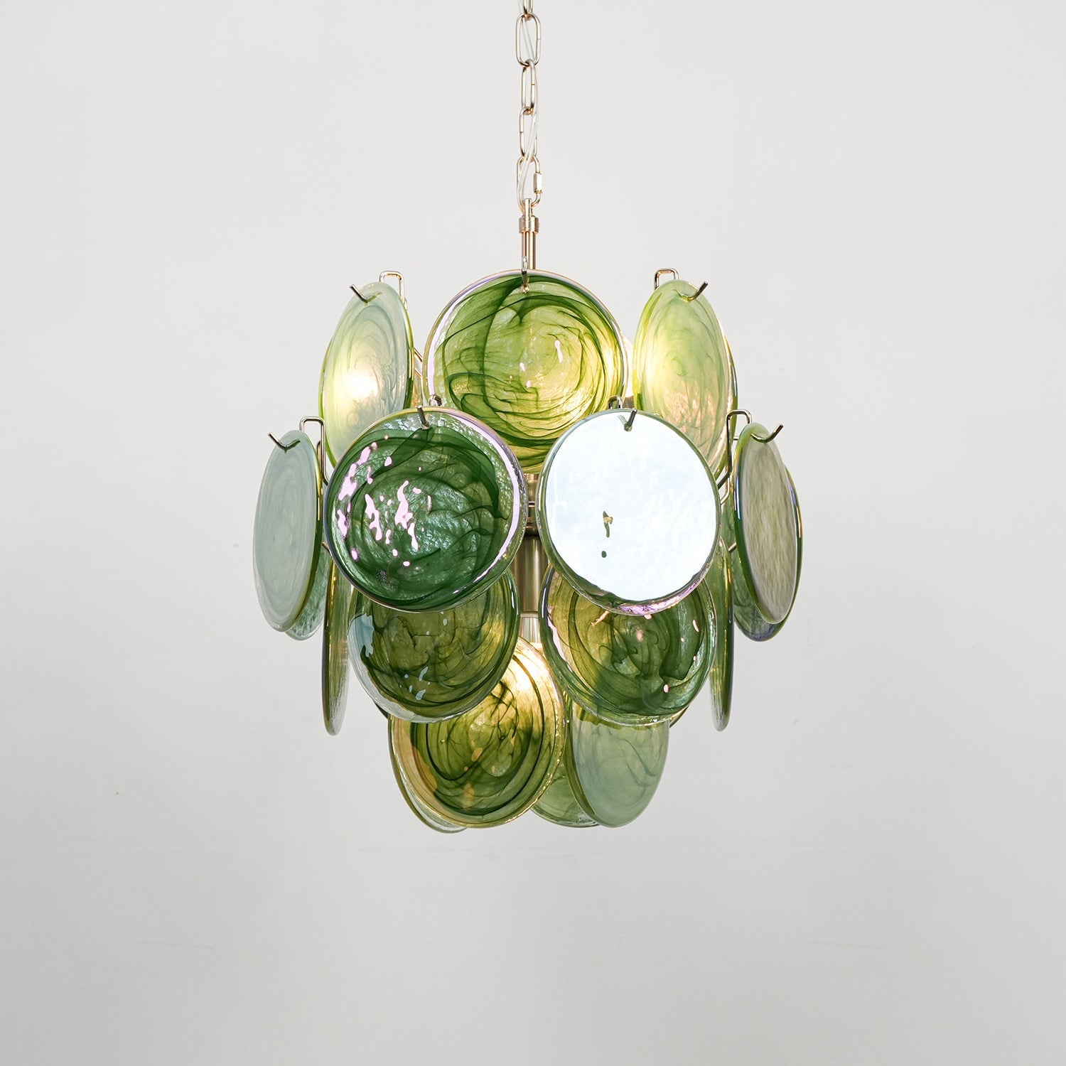 Lunaria Disc Murano Glass Chandelier