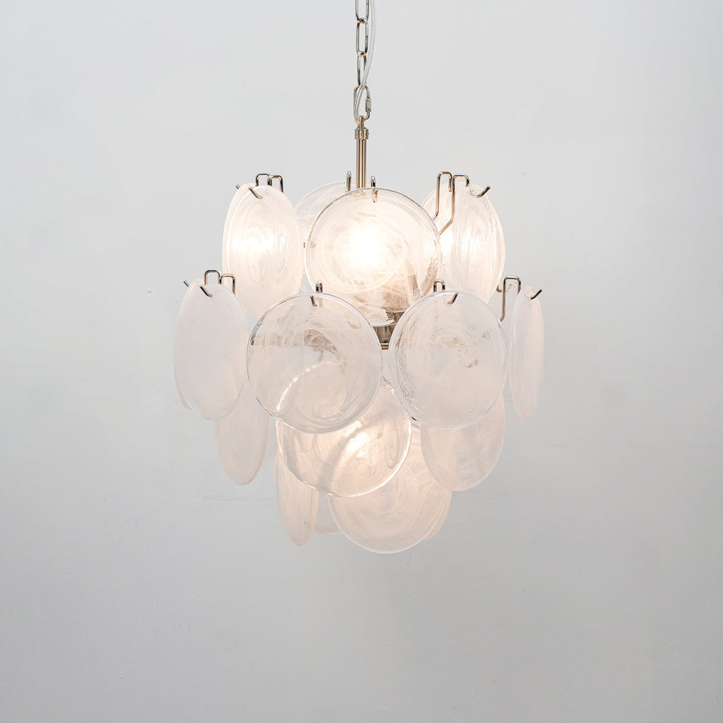 Lunaria Disc Murano Glass Chandelier