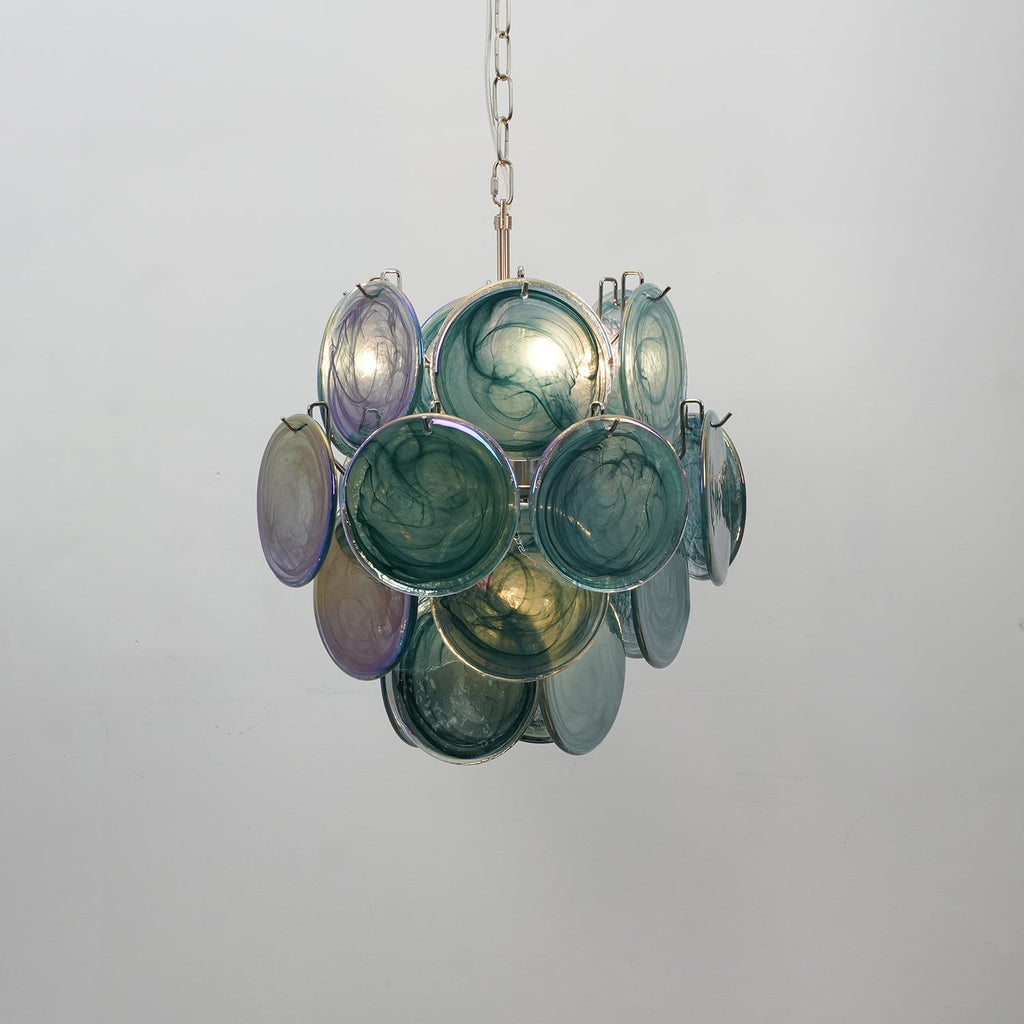 Lunaria Disc Murano Glass Chandelier