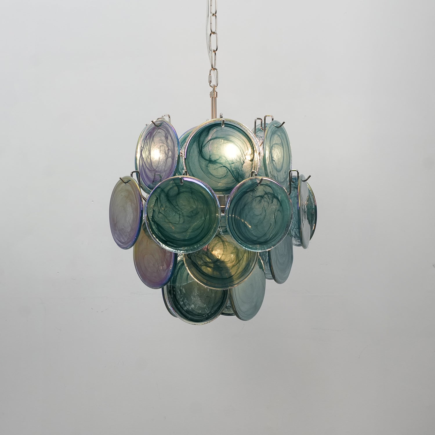 Lunaria Disc Murano Glass Chandelier