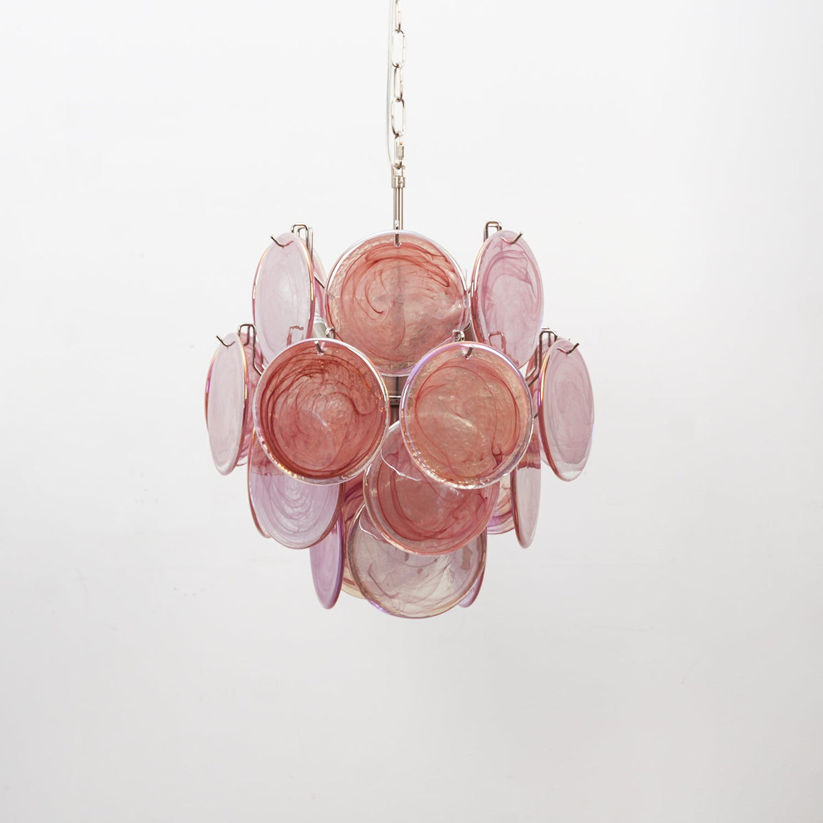Lunaria Disc Murano Glass Chandelier
