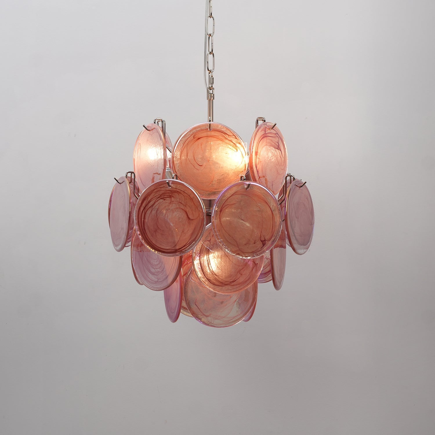 Lunaria Disc Murano Glass Chandelier