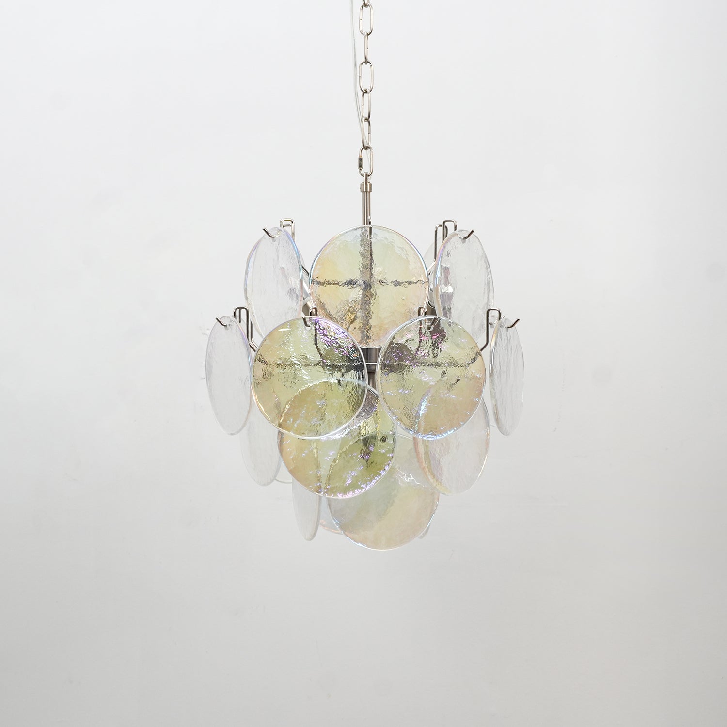 Lunaria Disc Murano Glass Chandelier