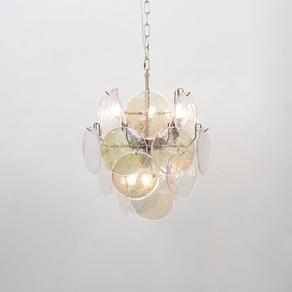 Lunaria Disc Murano Glass Chandelier
