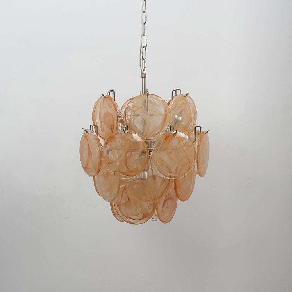 Lunaria Disc Murano Glass Chandelier