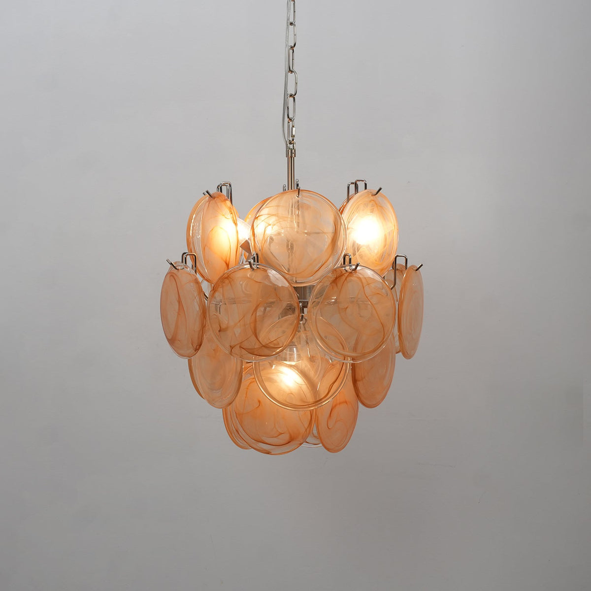 Lunaria Disc Murano Glass Chandelier
