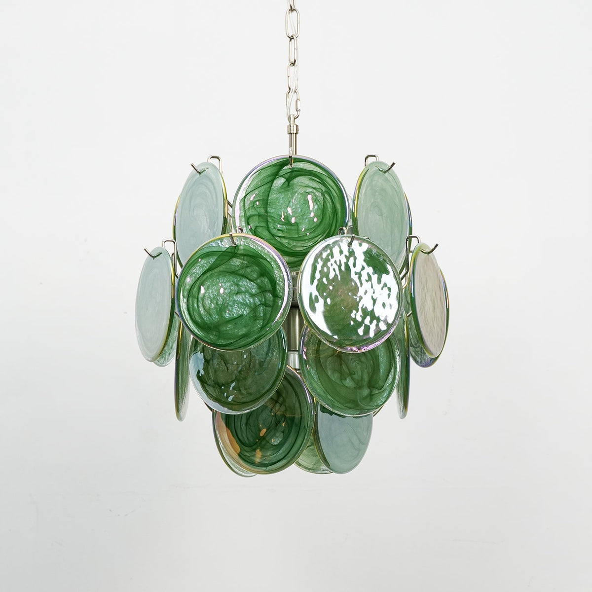 Lunaria Disc Murano Glass Chandelier