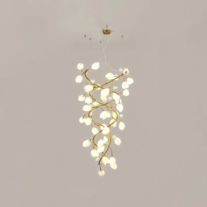 Lysandra Flower staircase chandelier