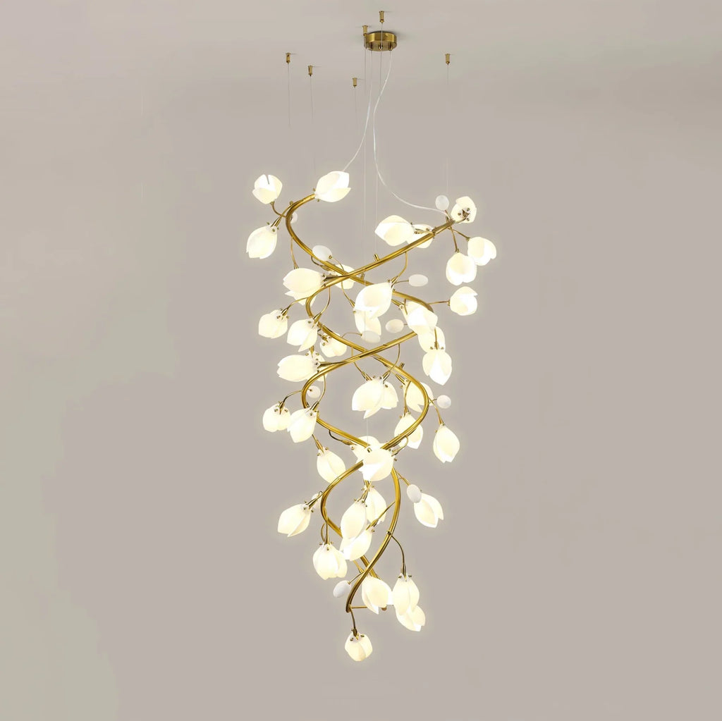 Lysandra Flower staircase chandelier