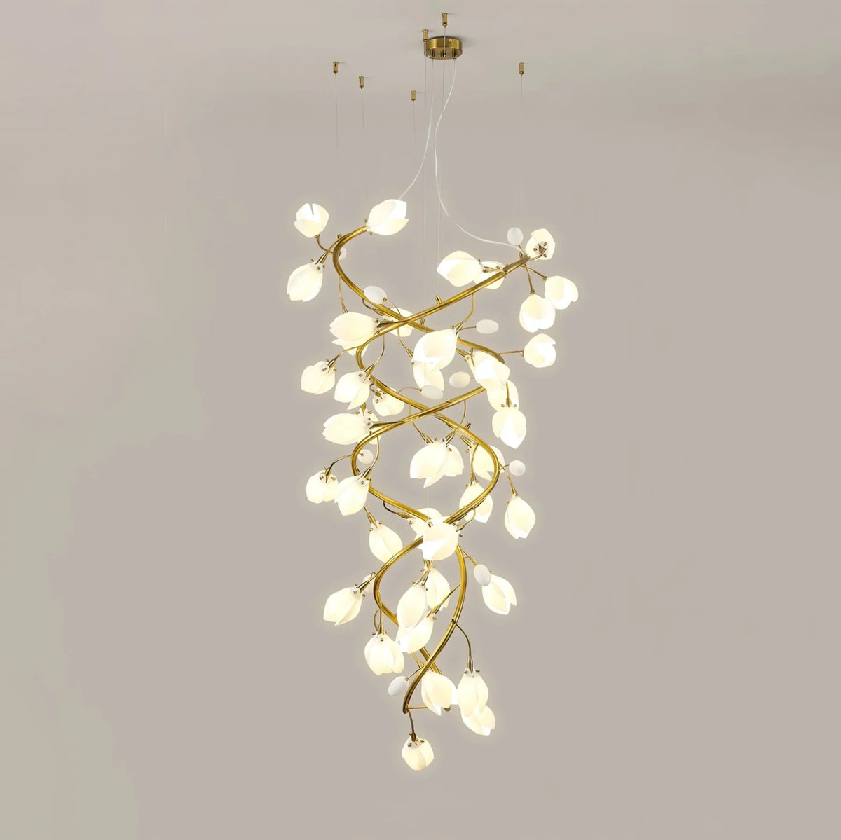 Lysandra Flower staircase chandelier