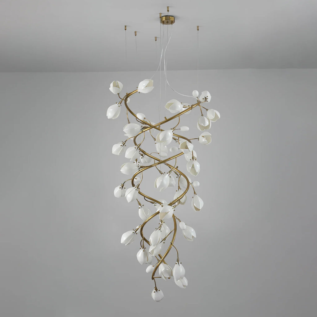 Lysandra Flower staircase chandelier