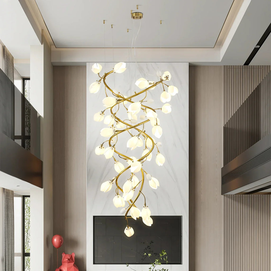Lysandra Flower staircase chandelier