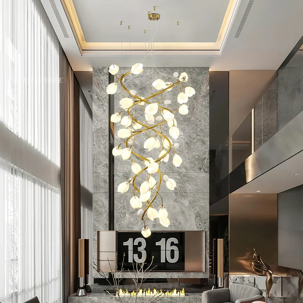 Lysandra Flower staircase chandelier