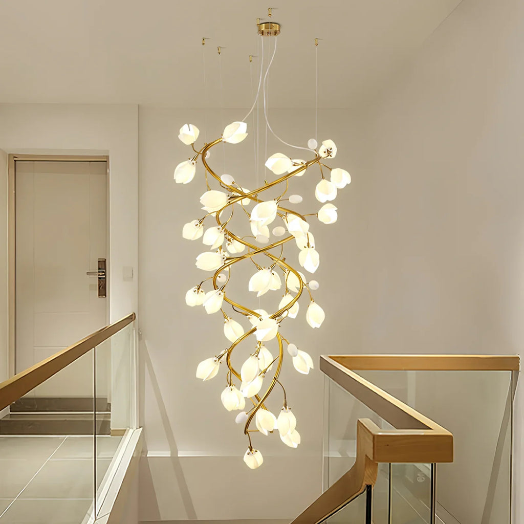 Lysandra Flower staircase chandelier