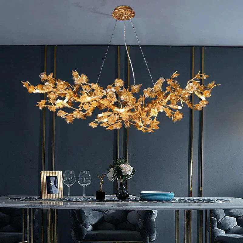 Modern Flower Linear Branch Chandelier Main image
