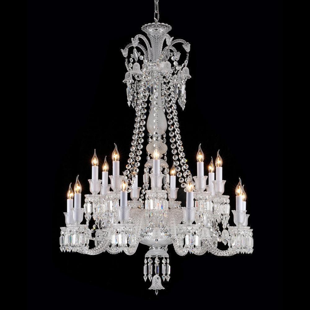 Auralite Classic Luxury Long Zenith Crystal Chandelier