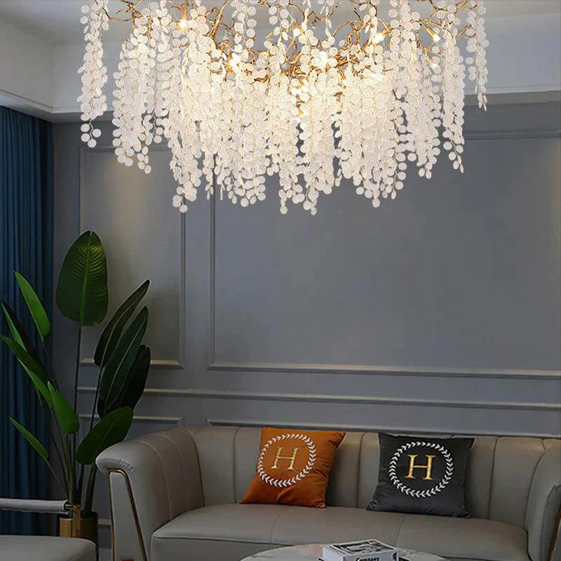 Modern Linear Branch Chandelier