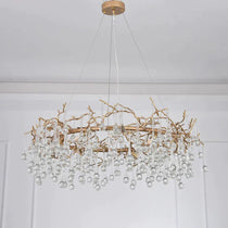 Modern Round Small Water Drop Branch Chandelier