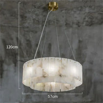 Alabaster Modern Round Chandelier 22" 30" 32" 36" 39" 47" 53"D