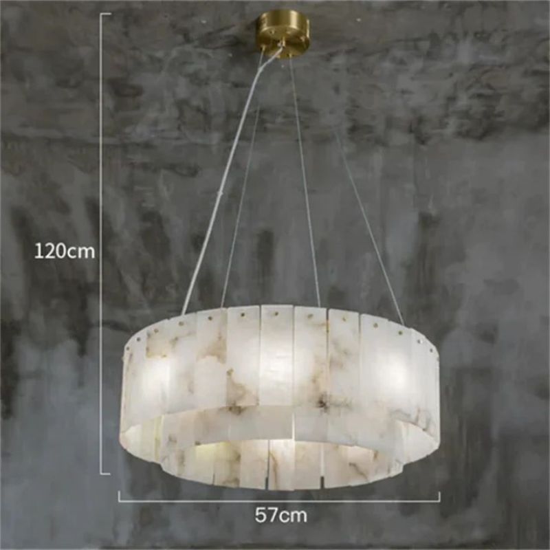 Alabaster Modern Round Chandelier 22" 30" 32" 36" 39" 47" 53"D