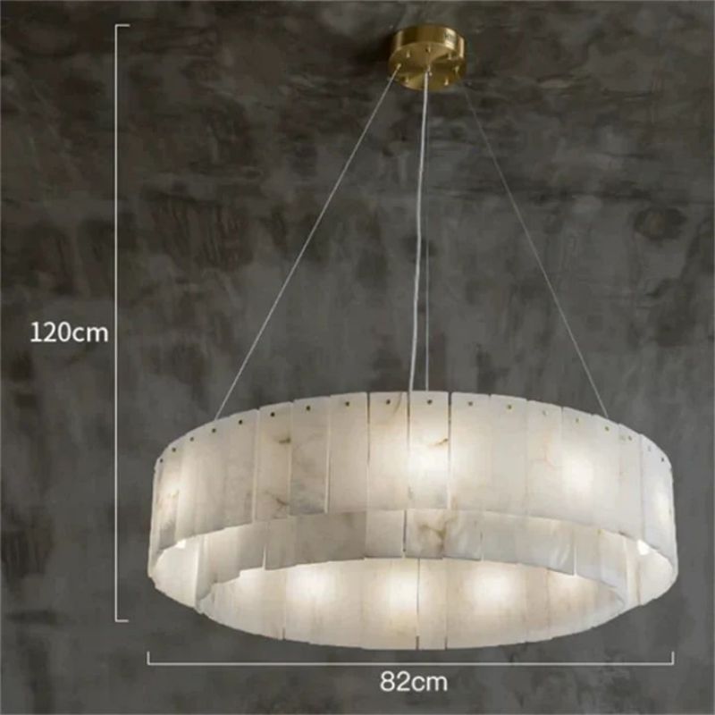 Alabaster Modern Round Chandelier 22" 30" 32" 36" 39" 47" 53"D