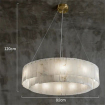 Alabaster Modern Round Chandelier 22" 30" 32" 36" 39" 47" 53"D