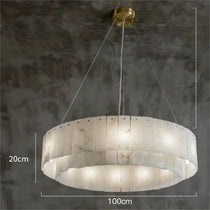 Alabaster Modern Round Chandelier 22" 30" 32" 36" 39" 47" 53"D