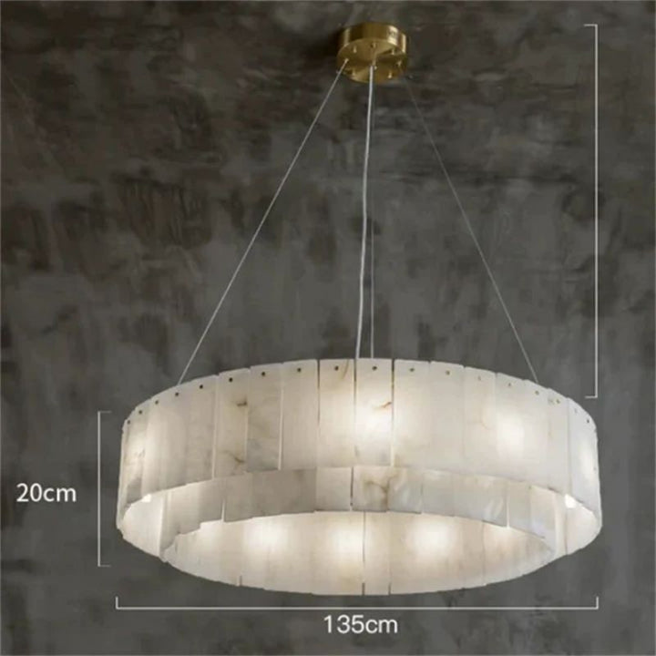 Alabaster Modern Round Chandelier 22" 30" 32" 36" 39" 47" 53"D