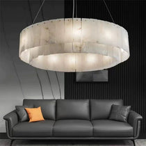 Alabaster Modern Round Chandelier 22" 30" 32" 36" 39" 47" 53"D