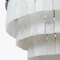 Modern Alabaster Tiered Chandelier