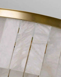 Modern Alabaster Tiered Chandelier