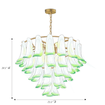 Murano Glass Mid Century Petal Chandelier